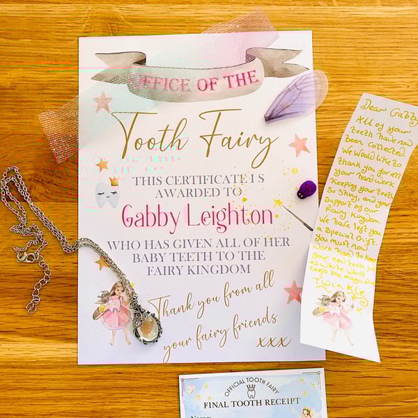 Final Milk Tooth Fairy, Last Baby Tooth Fairy - Final Tooth Collection Fairy Set