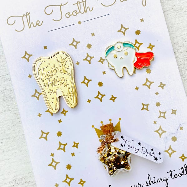 Superhero Tooth Fairy Letter with Tooth Fairy Gifts. Tooth Fairy Kit & Tooth Fai