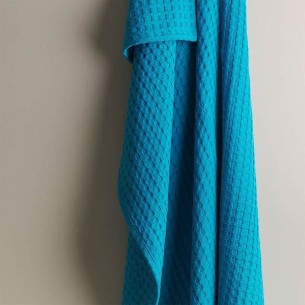 Alyssa Textured Waffle Bath Towel - Dark Blue