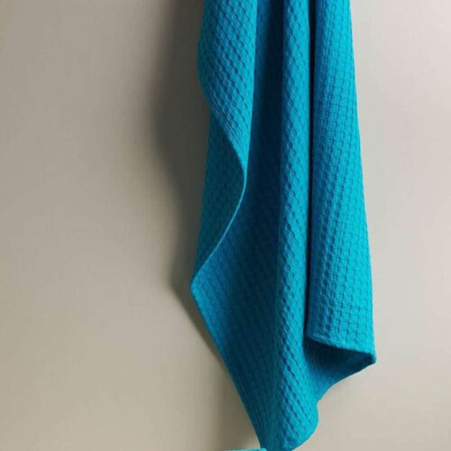 Alyssa Textured Waffle Bath Towel - Dark Blue