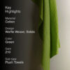 Alyssa Textured Waffle Bath Towel - Green