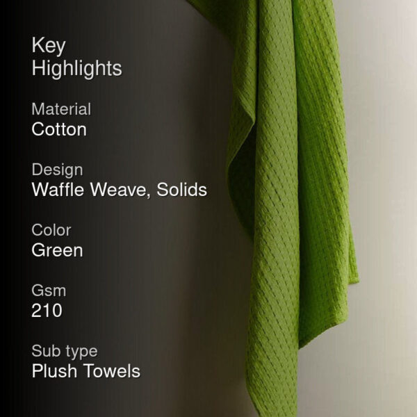 Alyssa Textured Waffle Bath Towel - Green