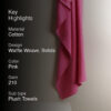 Alyssa Textured Waffle Bath Towel - Rose