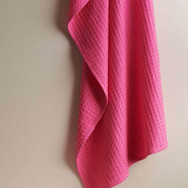 Alyssa Textured Waffle Bath Towel - Rose