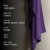 Alyssa Textured Waffle Bath Towel - Violet