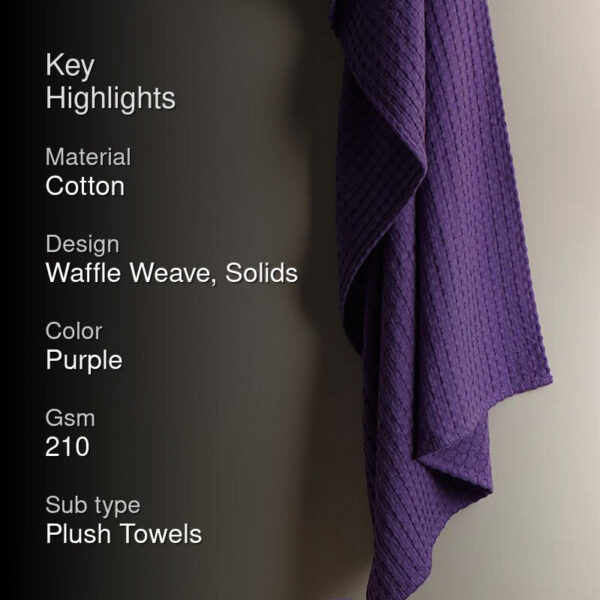 Alyssa Textured Waffle Bath Towel - Violet