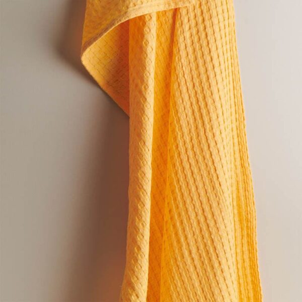 Alyssa Textured Waffle Bath Towel - Yellow