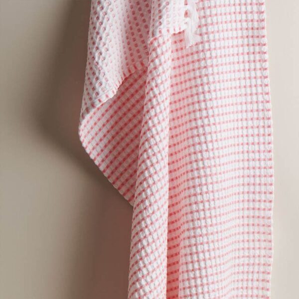 Alyssa Waffle Hand Towel (Peach) - Set Of Two