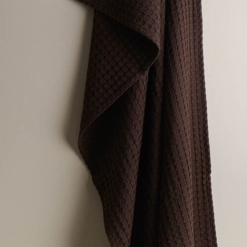 Beehive Bamboo Bath Towel - Dark Brown