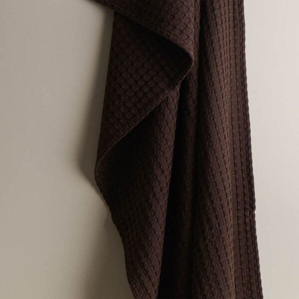 Beehive Bamboo Bath Towel - Dark Brown