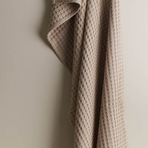 Beehive Bamboo Textured Waffle Bath Towel - Beige