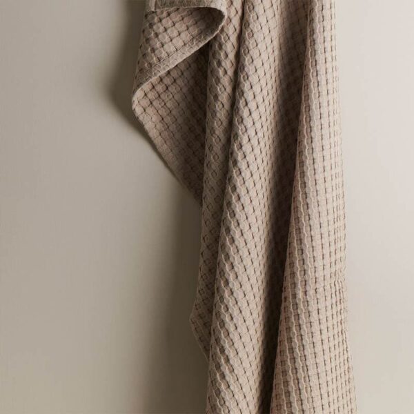 Beehive Bamboo Textured Waffle Bath Towel - Beige