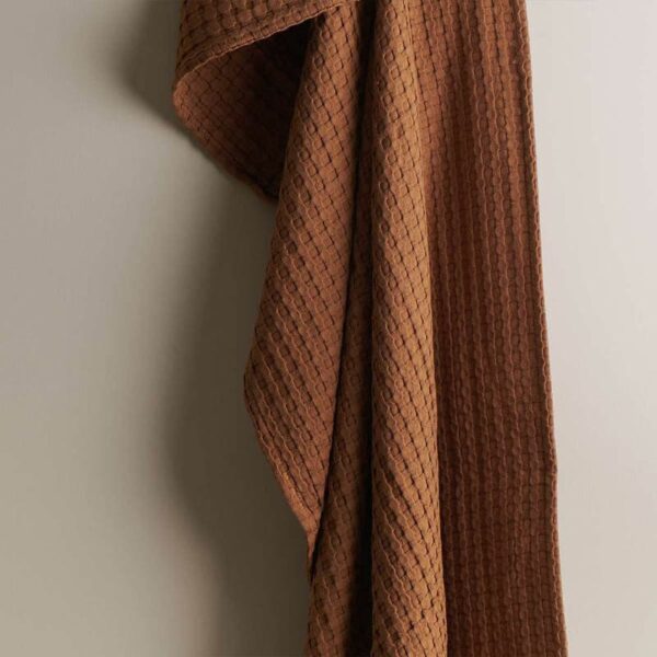 Beehive Bamboo Textured Waffle Bath Towel - Brown