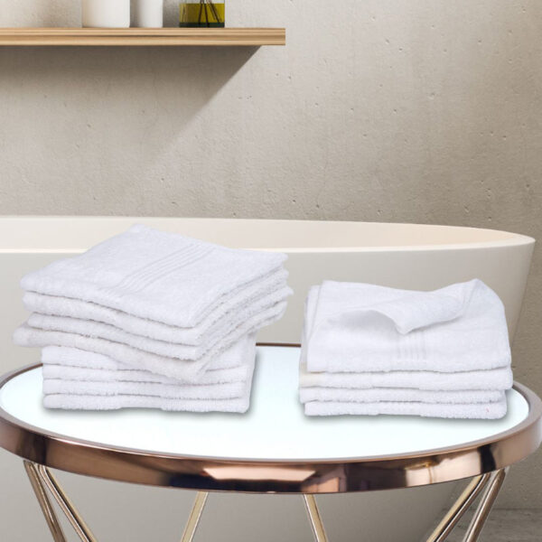 Bodil Face Towel (White) - Set Of Twelve