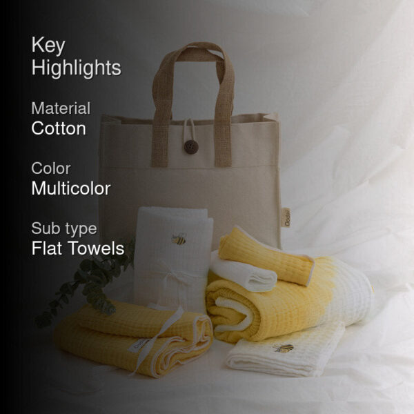 Buzz Bee Towel Set & Tote Bag - Seven Piece Set