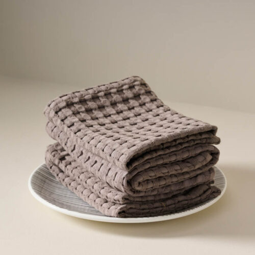 Cloud Soft Waffle Face Towel (Grey) - Set Of Four