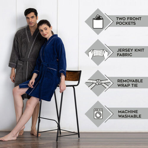 Corbin Bath Robe - Grey