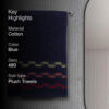 Delpha Hand Towel (Navy Blue) - Set Of Two