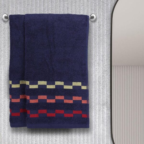 Delpha Hand Towel (Navy Blue) - Set Of Two
