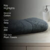 Eva Quick Dry Bath Towel - Grey