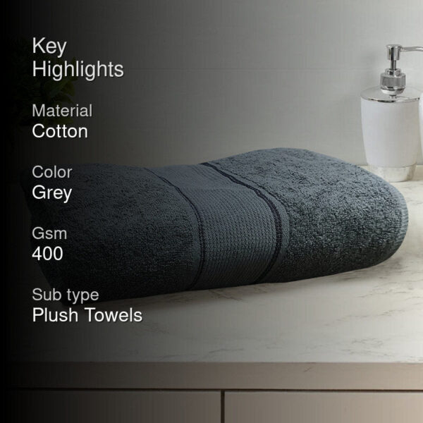 Eva Quick Dry Bath Towel - Grey
