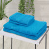 Eva Quick Dry Towel Combo (Blue) - Four Piece Set