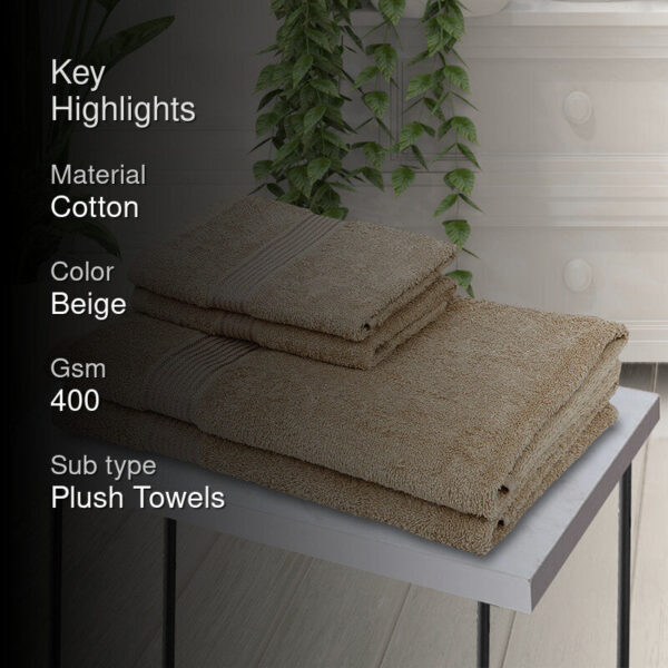 Eva Quick Dry Towel Combo (Taupe) -Four Piece Set
