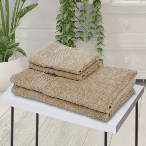Eva Quick Dry Towel Combo (Taupe) -Four Piece Set