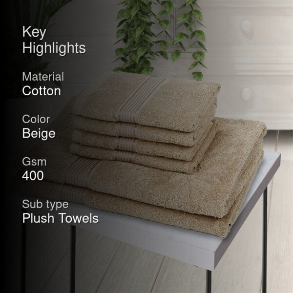 Eva Quick Dry Towel Combo (Taupe) - Six Piece Set