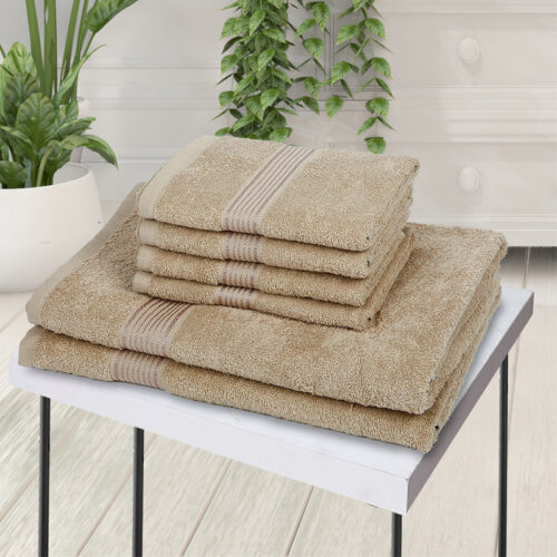 Eva Quick Dry Towel Combo (Taupe) - Six Piece Set