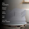 Eva Quick Dry Towel Combo (White) - Fourteen Piece Set