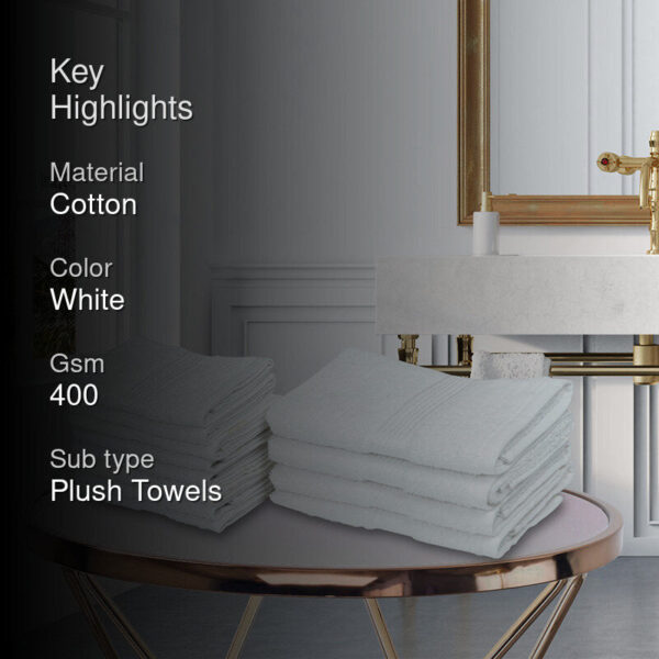 Eva Quick Dry Towel Combo (White) -Twelve Piece Set