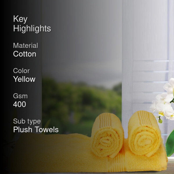 Eva Quick Dry Towel Combo (Yellow) - Three Piece Set