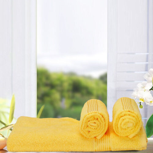 Eva Quick Dry Towel Combo (Yellow) - Three Piece Set