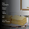 Eva Quick Dry Towel Combo (Yellow) -Twelve Piece Set