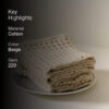 Fluffy Waffle Face Towel (Beige) - Set of Four