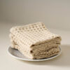 Fluffy Waffle Face Towel (Beige) - Set of Four