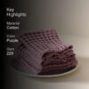 Fluffy Waffle Face Towel (Purple) - Set of Four