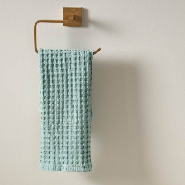 Fluffy Waffle Hand Towel (Blue) - Set Of Two