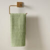Fluffy Waffle Hand Towel (Green) - Set Of Two