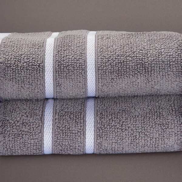 Grey Oh-so-soft Hand Towel - Set of Two