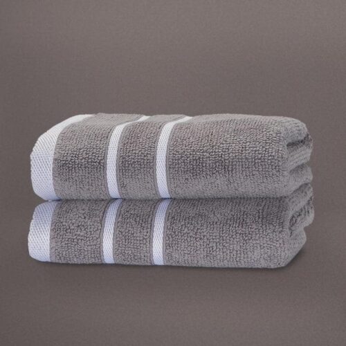 Grey Oh-so-soft Hand Towel - Set of Two