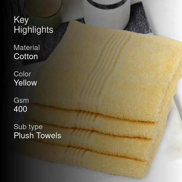 Junia Face Towel (Yellow) - Set Of Four