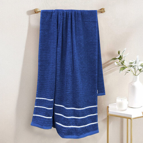 Lisse Cotton Bath Towel - Dark Blue