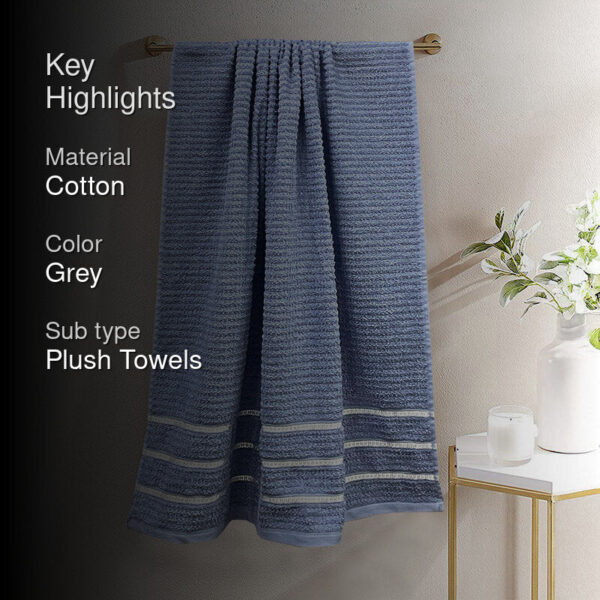 Lisse Cotton Bath Towel - Light Grey