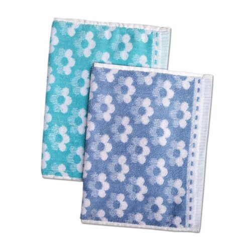 Macca Hand Towel (Blue & Sky) - Set Of Two
