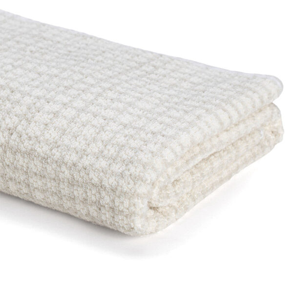Madras Terry Cotton Bath Towel - White