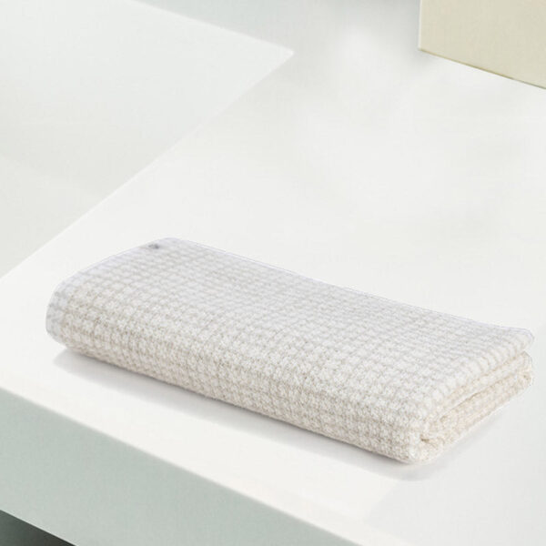 Madras Terry Cotton Bath Towel - White