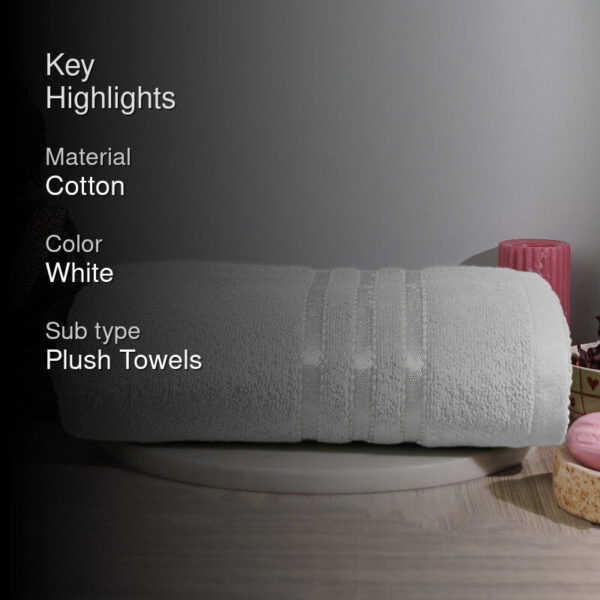 Micro Cotton LuxeDry Comfort Solid Bath Towel - White