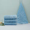 Micro Cotton LuxeDry Soothe Face Towel (Blue) - Set Of Four